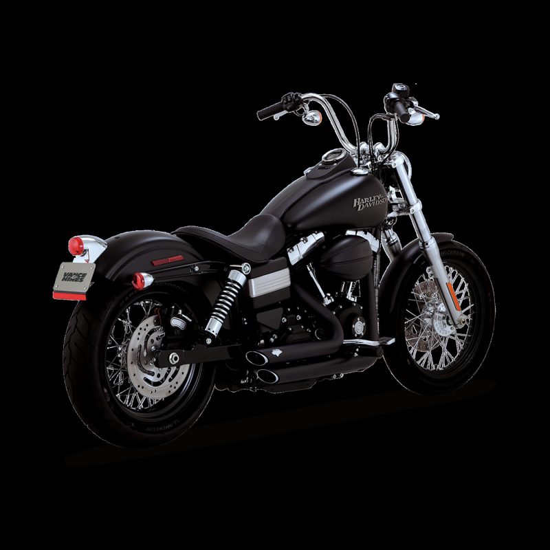 Vance and Hines Vance 47327 & Hines HD Dyna 12-17 Shortshots Staggered Black PC