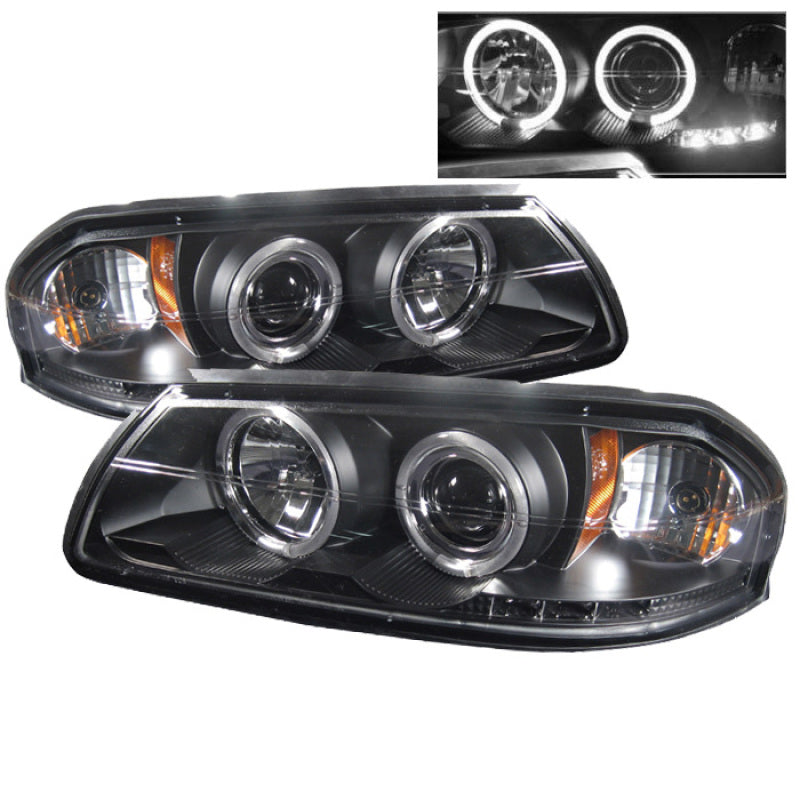 Spyder 5009401 fits Chevy 00-05 Impala Projector Headlights LED Halo LED Black