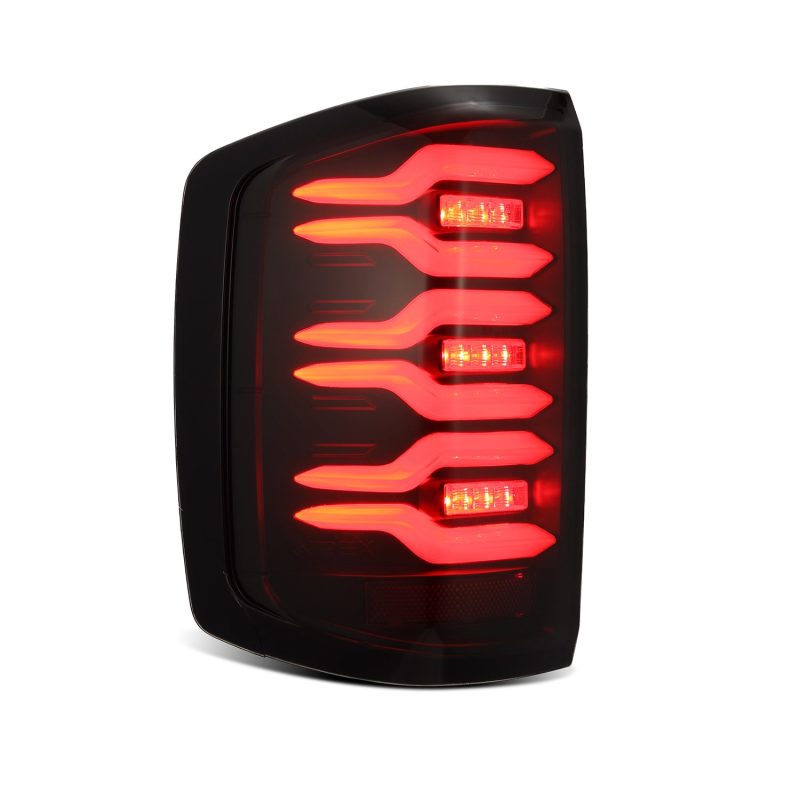 AlphaRex 620030 fits Chevrolet 14-18 Silverado Luxx-Series LED Tail Lights Blac