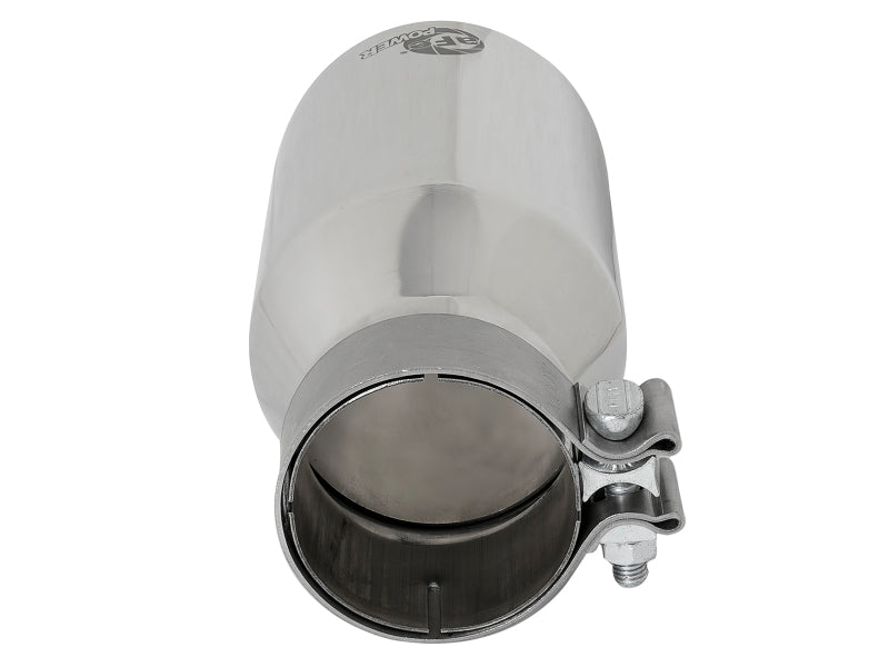 AFE 49T30454-P092 orce-Xp Univ 304 SS Double-Wall Clamp-On Exhaust Tip - Polish