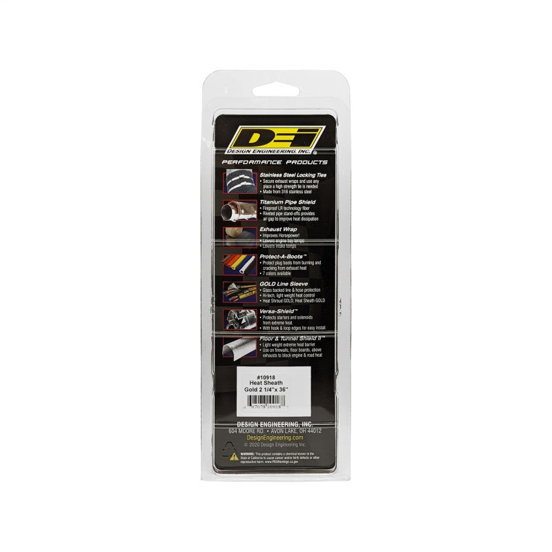 DEI 10918 Heat Shroud GOLD 2-1/4in x 36in