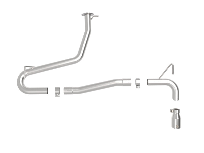 AFE 49-37017NM-P 2.5in 304 SS Axle-Back Exhaust w/o Muffler w/Polish Tip 18-22