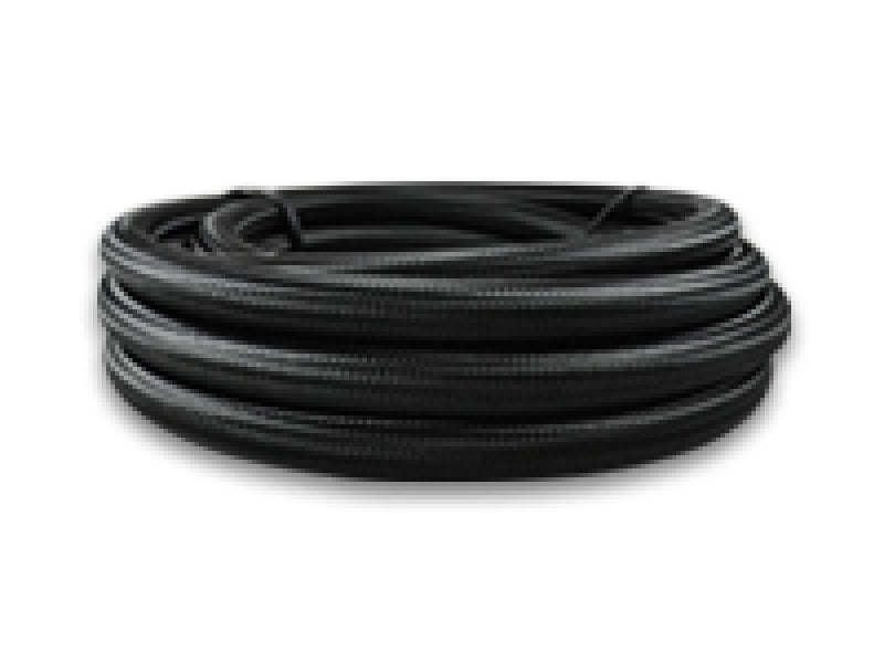 Vibrant 12006 -6 AN Black Nylon Braided Flex Hose .56in ID (150 foot roll)