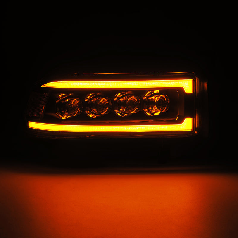 AlphaRex 880350 94-01 fits RAM 1500 NOVA LED Proj Headlights Blk w/Activ Light/Seq Signal/SB DRL