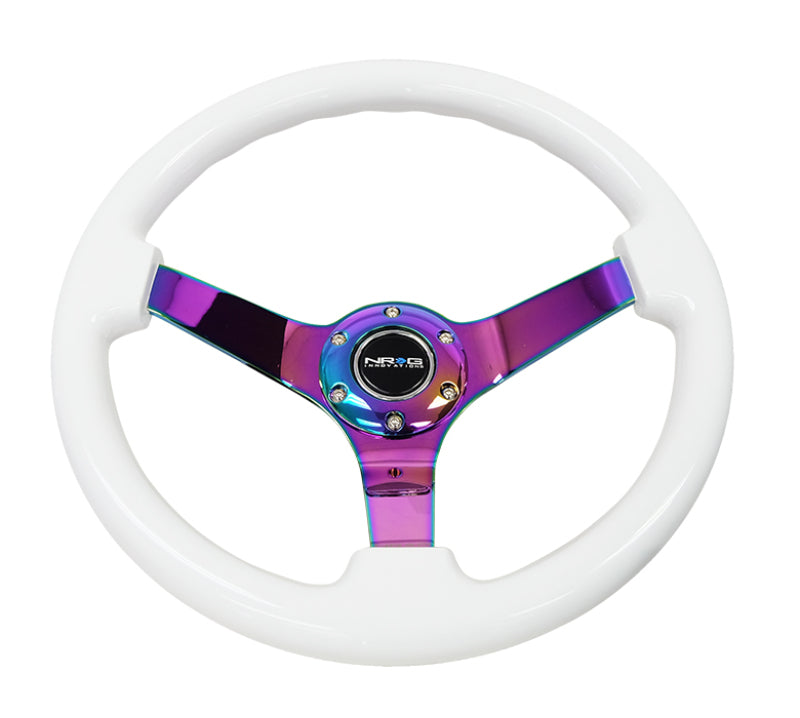 NRG RST-036BK-BKW RST-036BK-BKW Reinforced Steering Wheel Dark Wood Grain - 3in