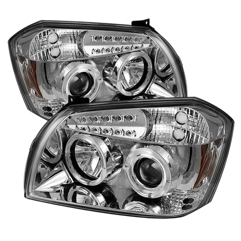 Spyder 5009883 fits Dodge 05-07 Magnum Projector Headlights LED Halo LED Chrm (