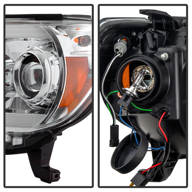 Spyder 5081704 fits Toyota 12-16 Tacoma Projector Headlights Light Bar DRL Chro