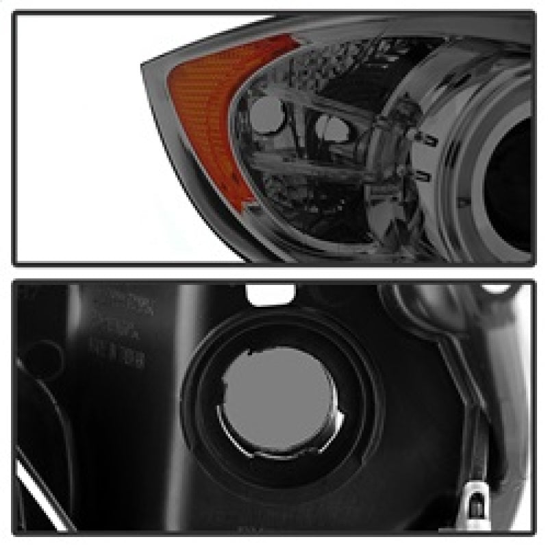 Spyder 5009029 fits BMW 06-08 E90 3-Series (4 dr) Proj LED Halo Amber Reflctr R
