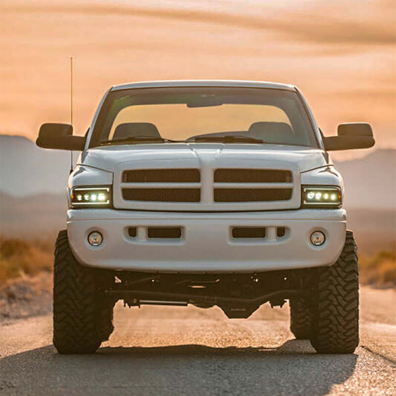 AlphaRex 880351 94-01 fits Dodge Ram 1500 NOVA LED Headlights Chrome w/ Activ. Light Seq. Signal and SB DRL