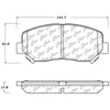 Stoptech 308.164 Street Touring Front Brake Pads 13-14 Dodge Dart/Jeep Cherokee