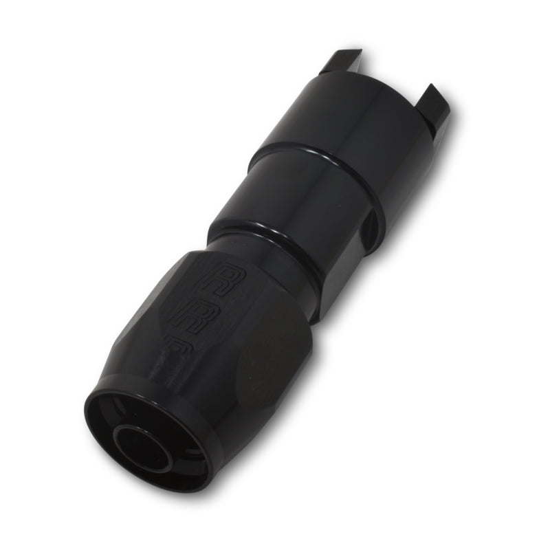 Russell 611203 Performance 3/8in SAE Quick Disc Female to -6 Hose Black Straight Hose End