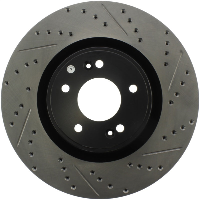 Stoptech 127.51036L 10 Hyundai Genesis Coupe w/ Factory Brembo Slotted & Drilled Left Front Rotor
