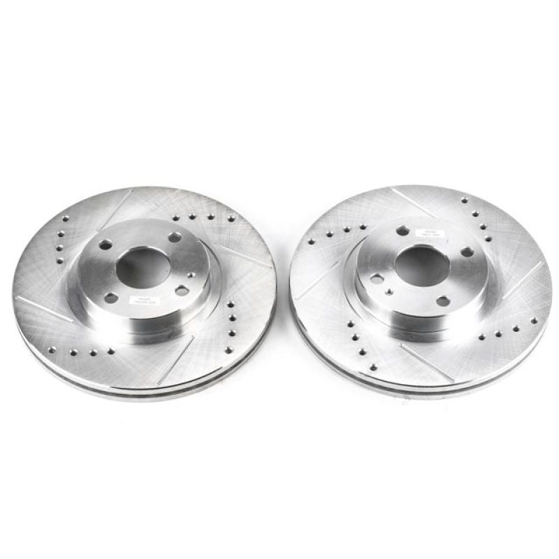 PowerStop fits Mazda 01-05 Miata Front Evolution Drilled & Slotted Rotors - Pair