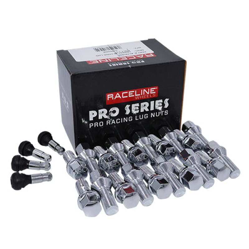 Raceline L791825 14x1.25 1.1in Chrome Lug Bolts (Set of 20)