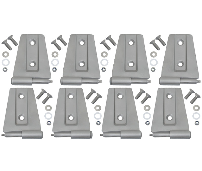 Kentrol 40576 fits Jeep 07-18 Wrangler JK Door Hinge Set 8 Pieces 4 Door Bare Grey