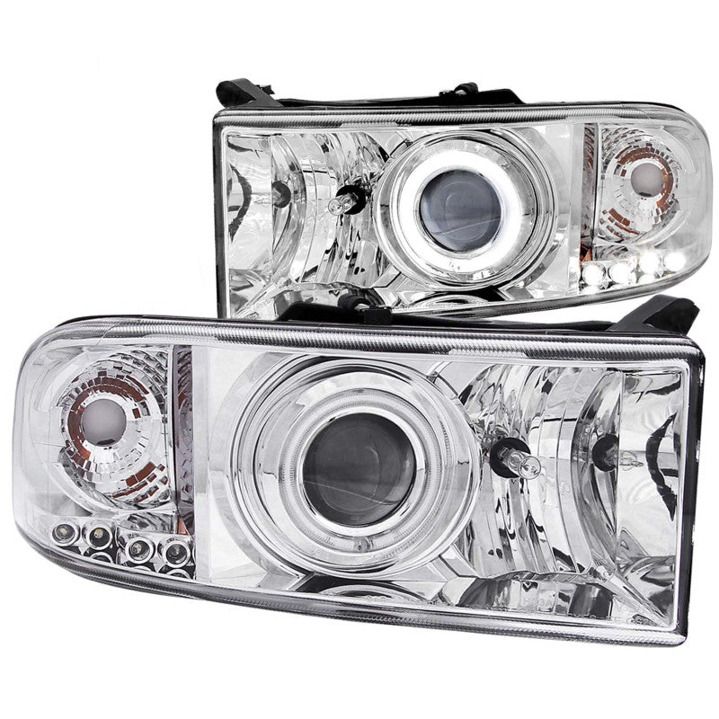 ANZO 111056 1901 fits Dodge 94-20 Ram Projector Headlights w/ Halo Chrome