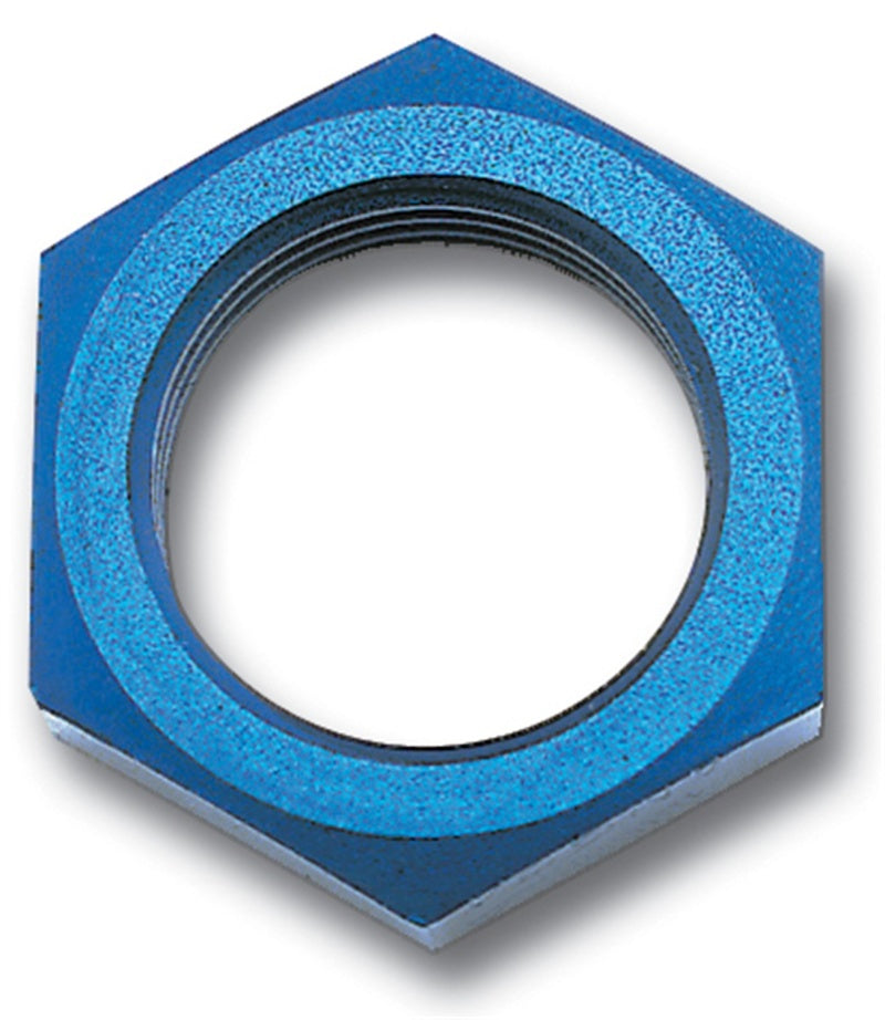 Russell 661910 Performance -10 AN Bulkhead Nuts 7/8in -14 Thread Size (Blue)