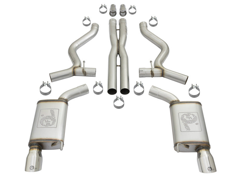 AFE 49-33072-1P rce XP 3in 304 SS Cat-Back Exhausts w/ Polished Tips 15-17 fits