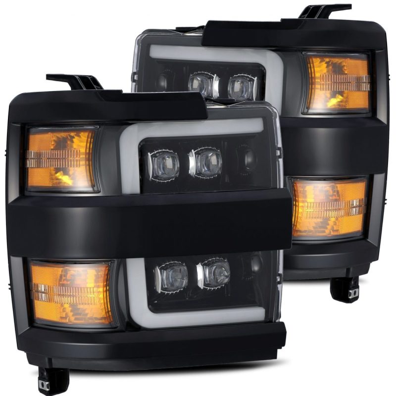 AlphaRex 880229 fits Chevy 15-18 2500HD NOVA LED Proj Headlight Plank Style Jet