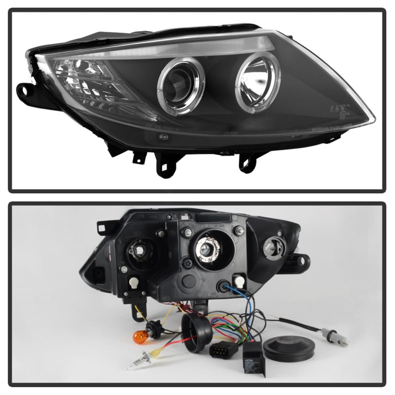 SPYDER 5029676 fits BMW Z4 Projector Headlights Xenon/HID Model LED Halo Black