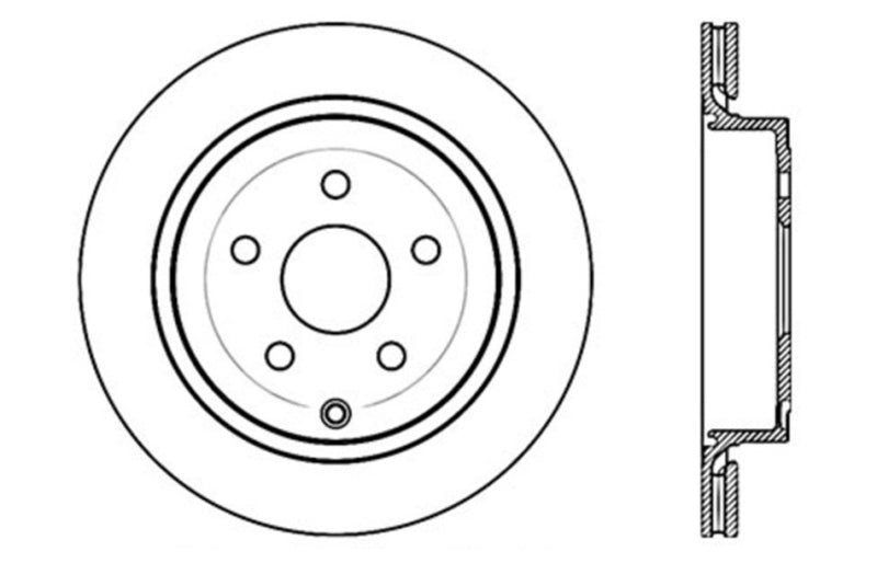 Stoptech 128.62113L Drilled Sport Brake Rotor