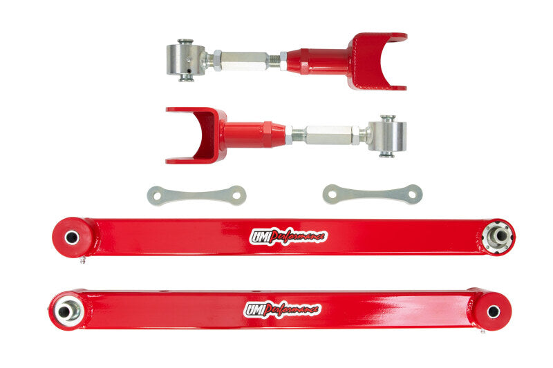 UMI Performance 362224-RUMI 78-96 fits GM B-Body Trailing Arm Kit - Red