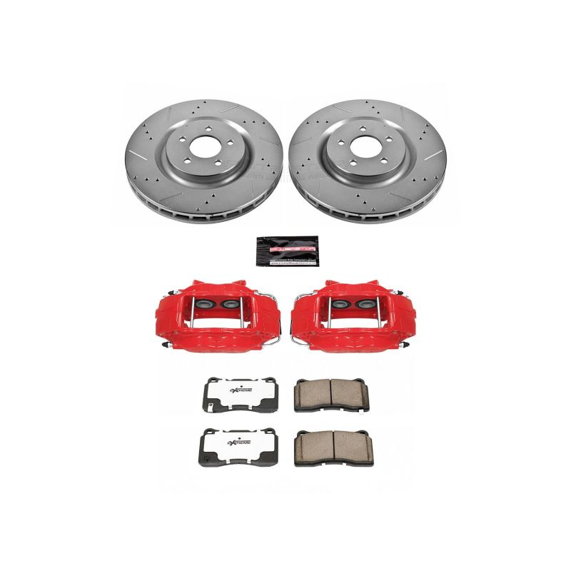 Power Stop KC4547-26 07-14 fits Ford Mustang Front Z26 Street Kit w/Cals