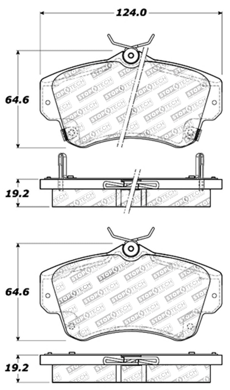 Stoptech 308.0841 Street Touring 03-05 Dodge SRT-4 Front Brake Pads