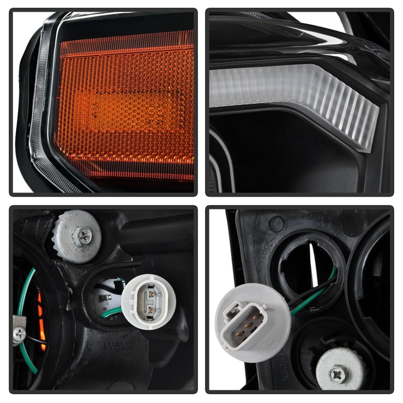 xTune 9043024 14-17 fits Toyota Tundra DRL LED Light Bar Projector Headlights -
