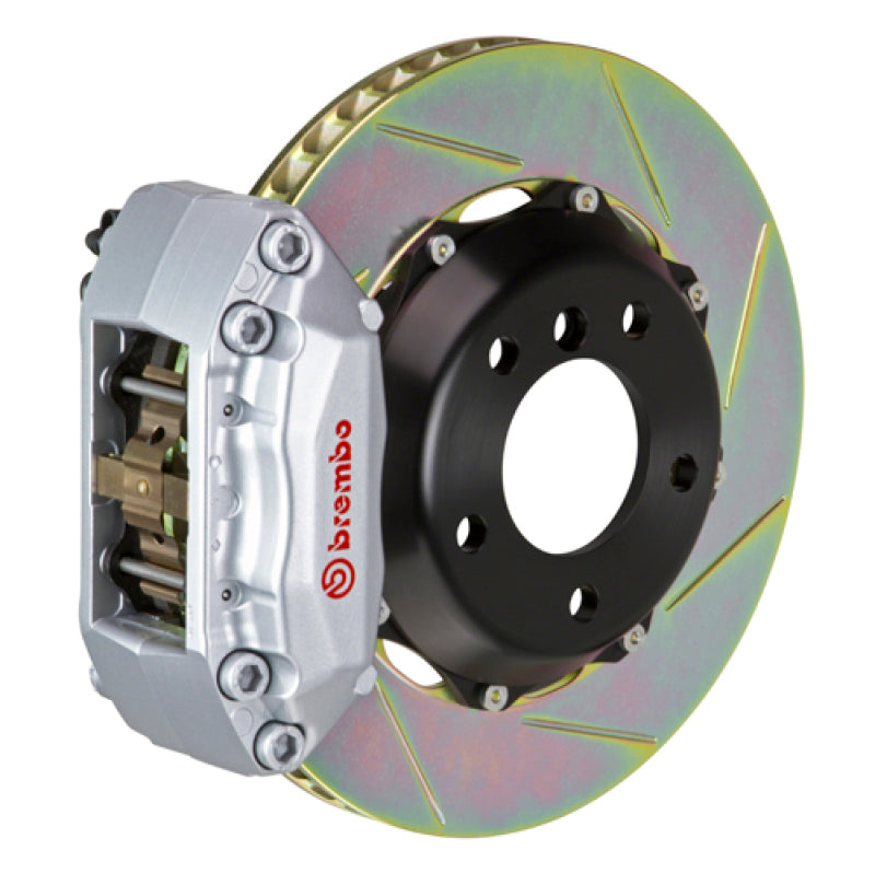 Brembo 1A2.6013A3 fits RSX Front GT BBK 4 Piston Cast 2pc 328x28 2pc Rotor Slotted Type-1-Silver