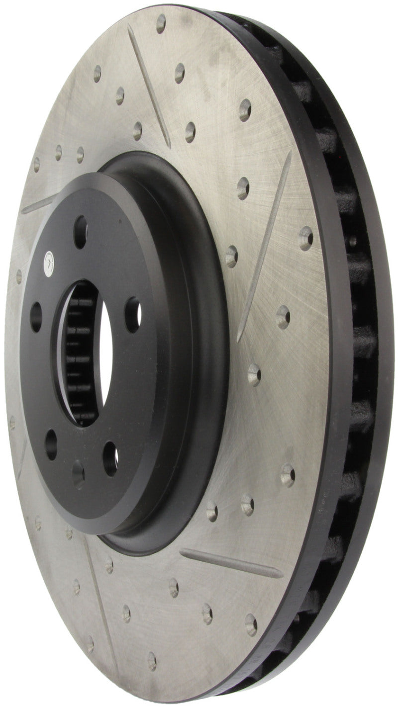 Stoptech 127.33123L Power Slot 09-10 Audi A4/A4 Quattro / 08-10 A5 / 10 S4 Front Left Drilled & Slotted Rotor