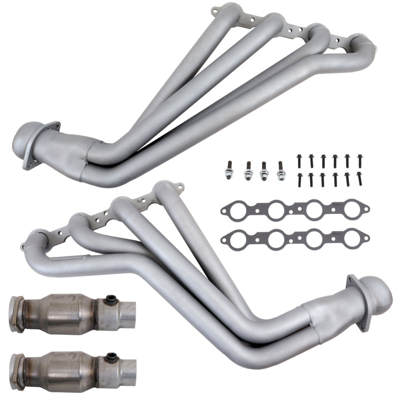 BBK 4021 Camaro LS3 L99 Long Tube Exhaust Headers With Converters - 1-3/4 Chrom