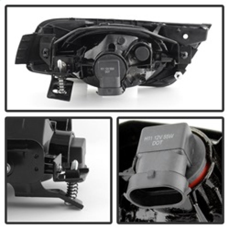 Spyder 5077448 fits Honda 08-10 Odyssey OEM Fog Lights W/Switch- Smoked FL-CL-H