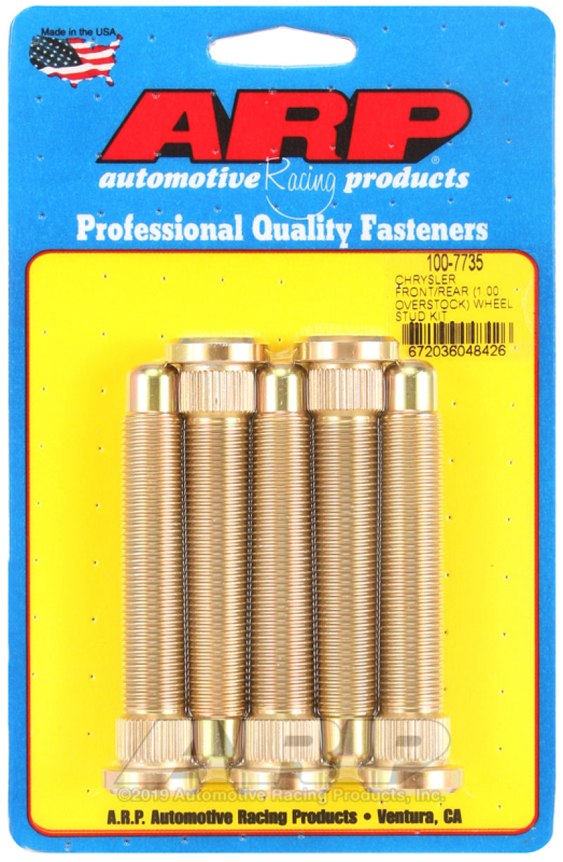 ARP 100-7735 fits Chrysler Front / Rear M14 1.000 Over Stock Wheel Stud Kit