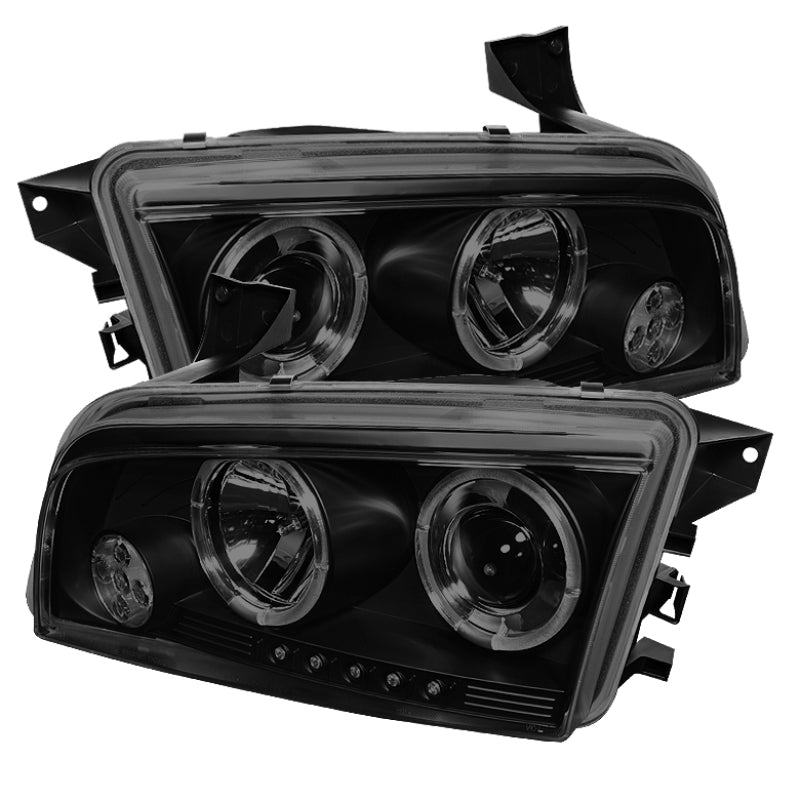 SPYDER 5078353 fits Dodge Charger Projector Headlights Halogen LED Halo LED Blk