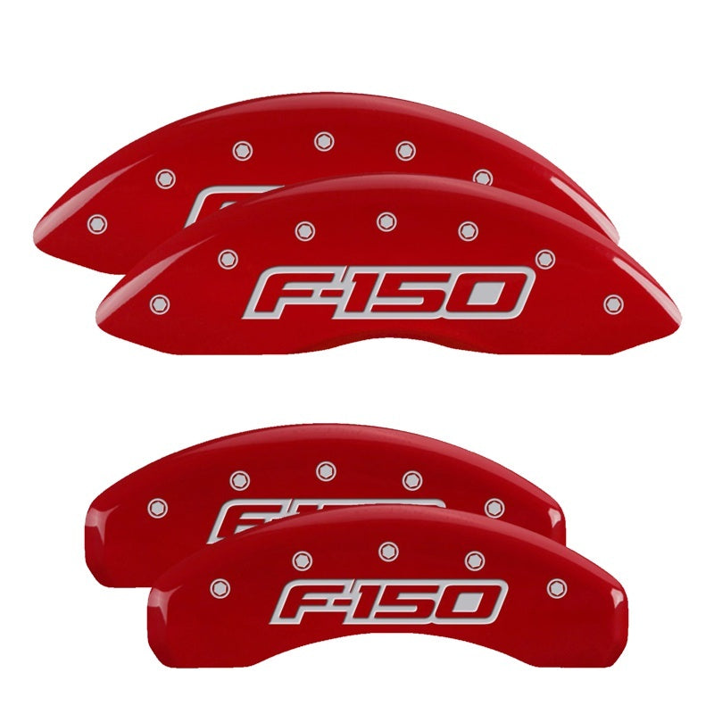 MGP 10219SF15RD 4 Caliper Covers Engraved Front & Rear Oval Logo/fits Ford Red F