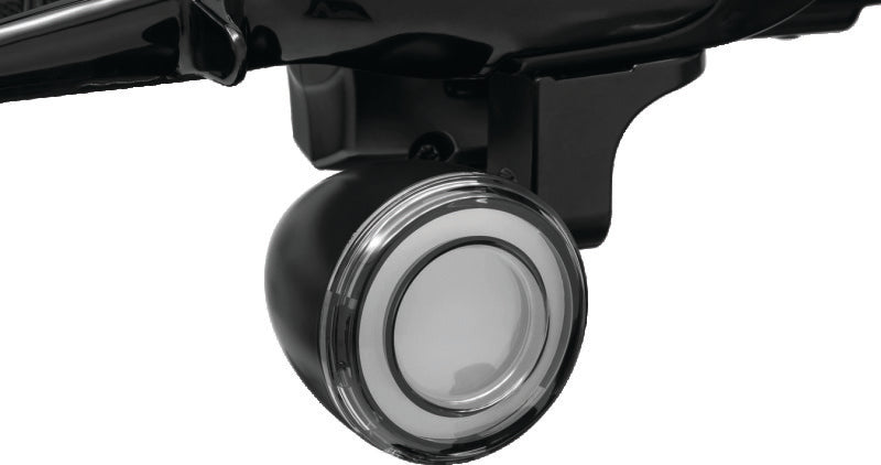 Kuryakyn 2902 Kuryakyn Tracer L.E.D. Front Turn Signal Insert, White/Amber Light, Smoke Lens 1157