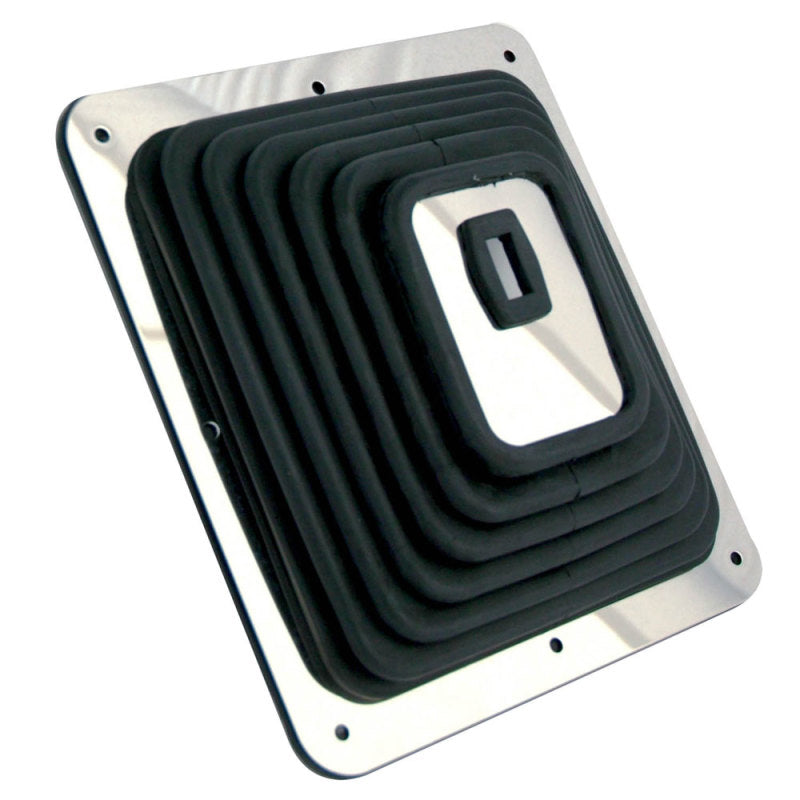 Spectre 6284 Shift Boot (Large) - Blk Rubber w/Chrome Plated Steel Installation Ring