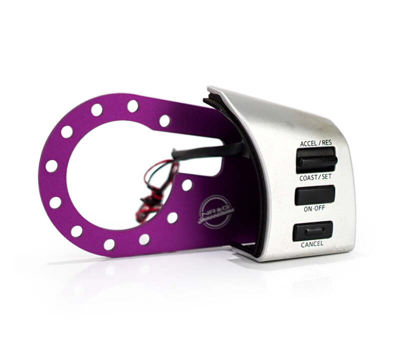 NRG STR-500PP-350Z Steering Wheel 350Z Cruise Control Relocation Kit - Purple