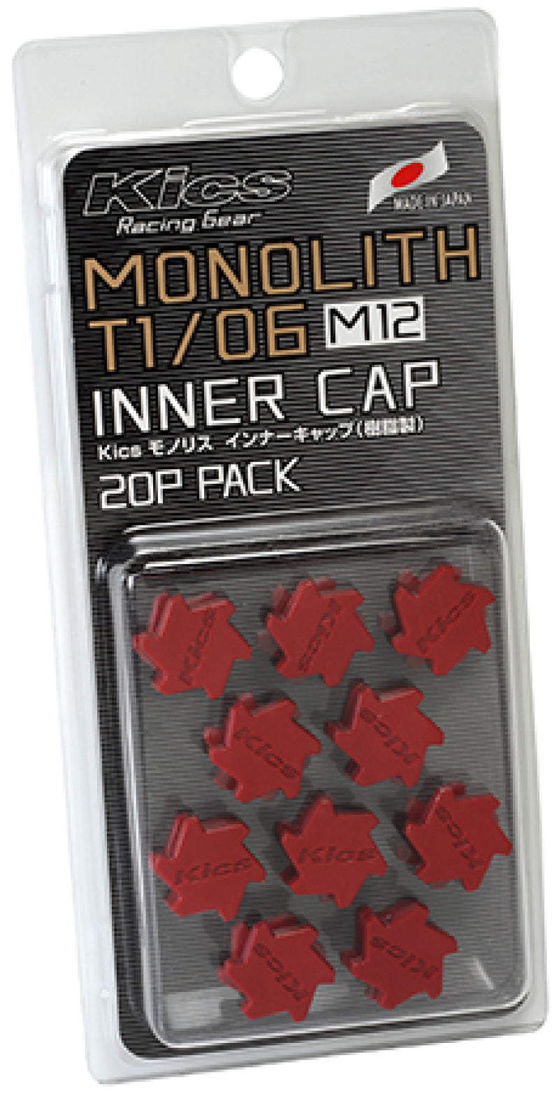 Project Kics WCMF1R M12 Monolith Cap - Red (Only Works For M12 Monolith Lugs) - 20 Pcs