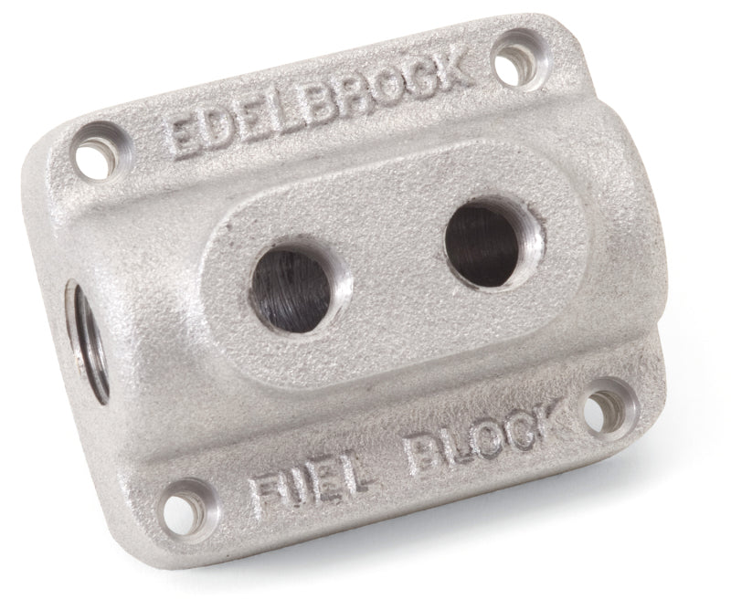 Edelbrock 1280 Fuel Block Dual Carburetor As Cast
