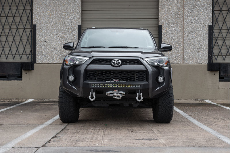 Road Armor 9151FR0B 14-21 fits Toyota 4Runner Stealth Fr Low Profile Hidden Winch Bumper w/30in Single Row Light