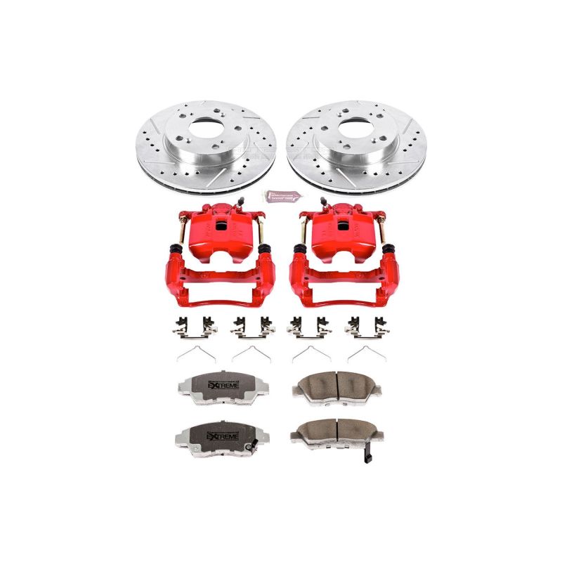PowerStop KC2389 fits Honda Civic Front Z26 Street Warrior Brake Kit w/Calipers