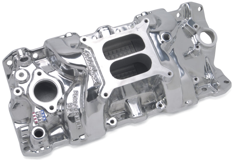 Edelbrock 71011 Perf RPM Manifold Polished