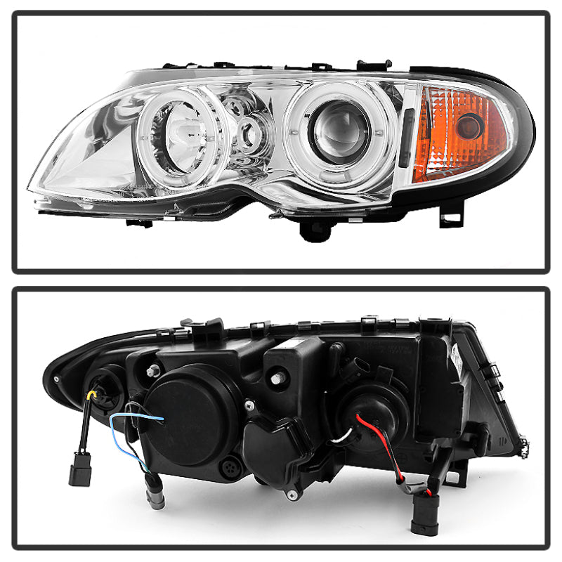 Spyder 5042408 fits BMW 02-05 E46 3-Series 4DR Projector Headlights 1PC LED Hal