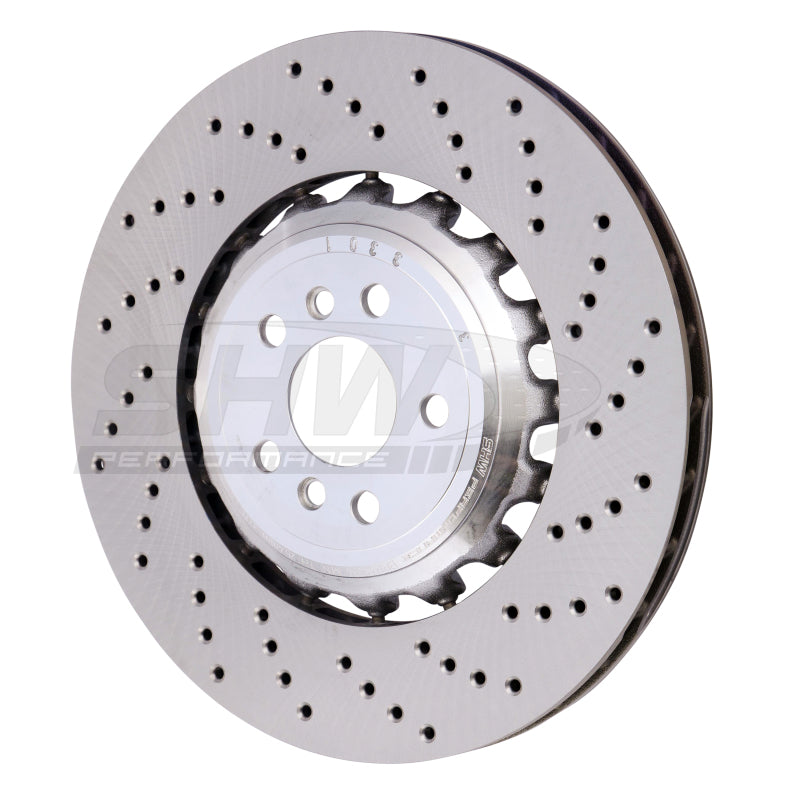 SHW Performance BRR42504 fits BMW M5 4.4L Right Rear Cross-Drilled Brake Rotor