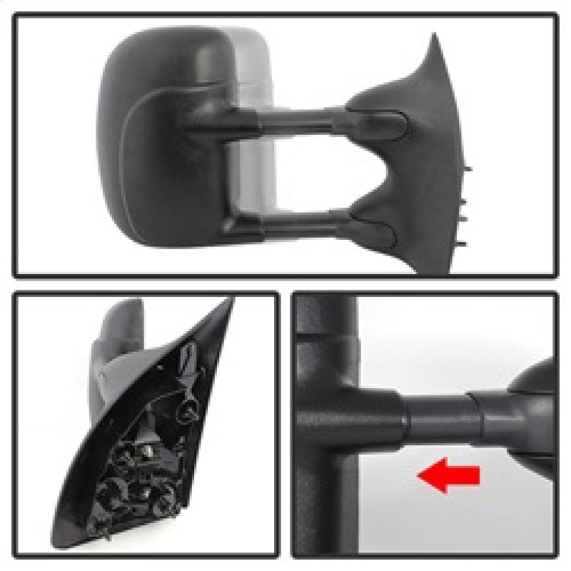 9932427 Xtune fits Ford 02-07 Superduty Manual Extendable Manual Adjust Mirror
