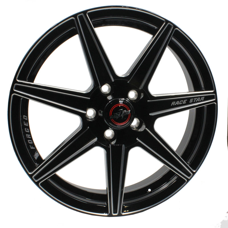 Race Star 72-53747172B 72 ValStar 15x3.75 / 5x4.75BC / 1.75BS / 3.072in CB / Black w/Machined Accents Wheel