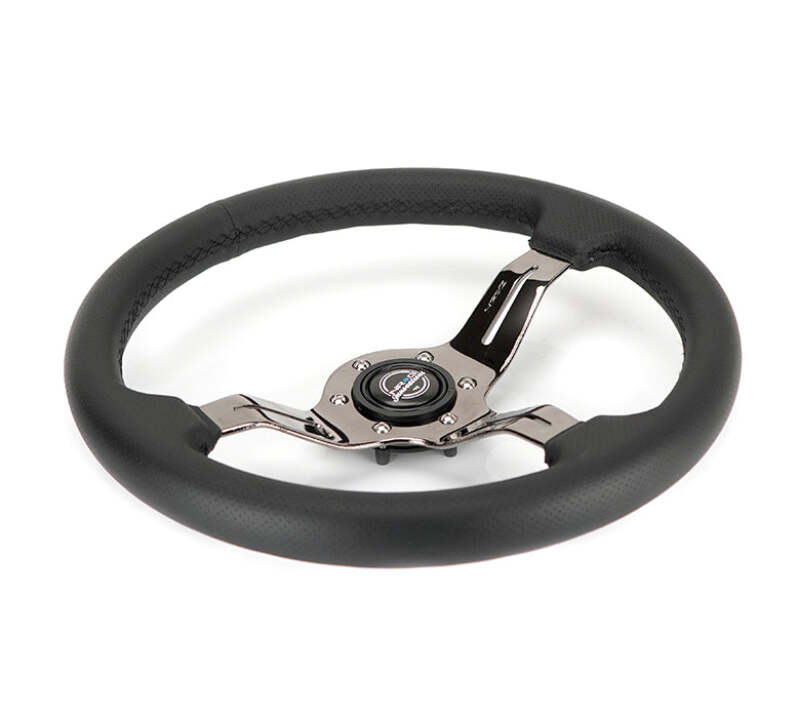 NRG ST-010BC-PR ST-010BC-PR Light Weight Gaming Steering Wheel - 350mm 3 Black
