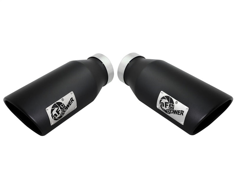 AFE 49T40606-B15 Diesel Exhaust Tip Bolt On Black 4in Inlex x 6in Outlet x 15in